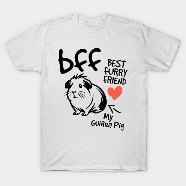 Gorgeous guinea pig friend BFF best furry friend deign T-Shirt by Keleonie